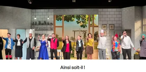 Scène de la pièce Pour le meilleur et pour le pire